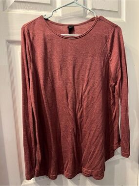 Ember Long Sleeve Crewneck Tee - Dusty Rose